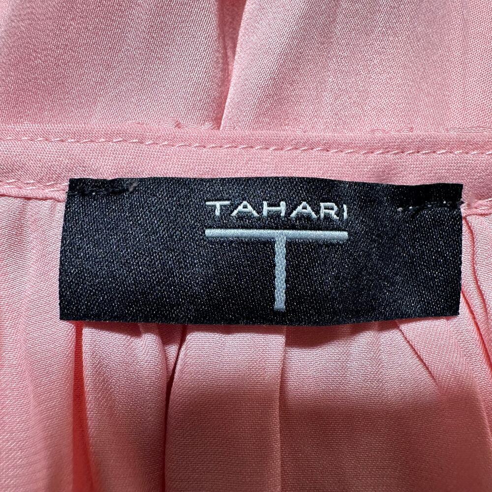 T Tahari Ruffled Blouse Pink Wind Women's Size X-Small New With Tags - Picture 3 of 10
